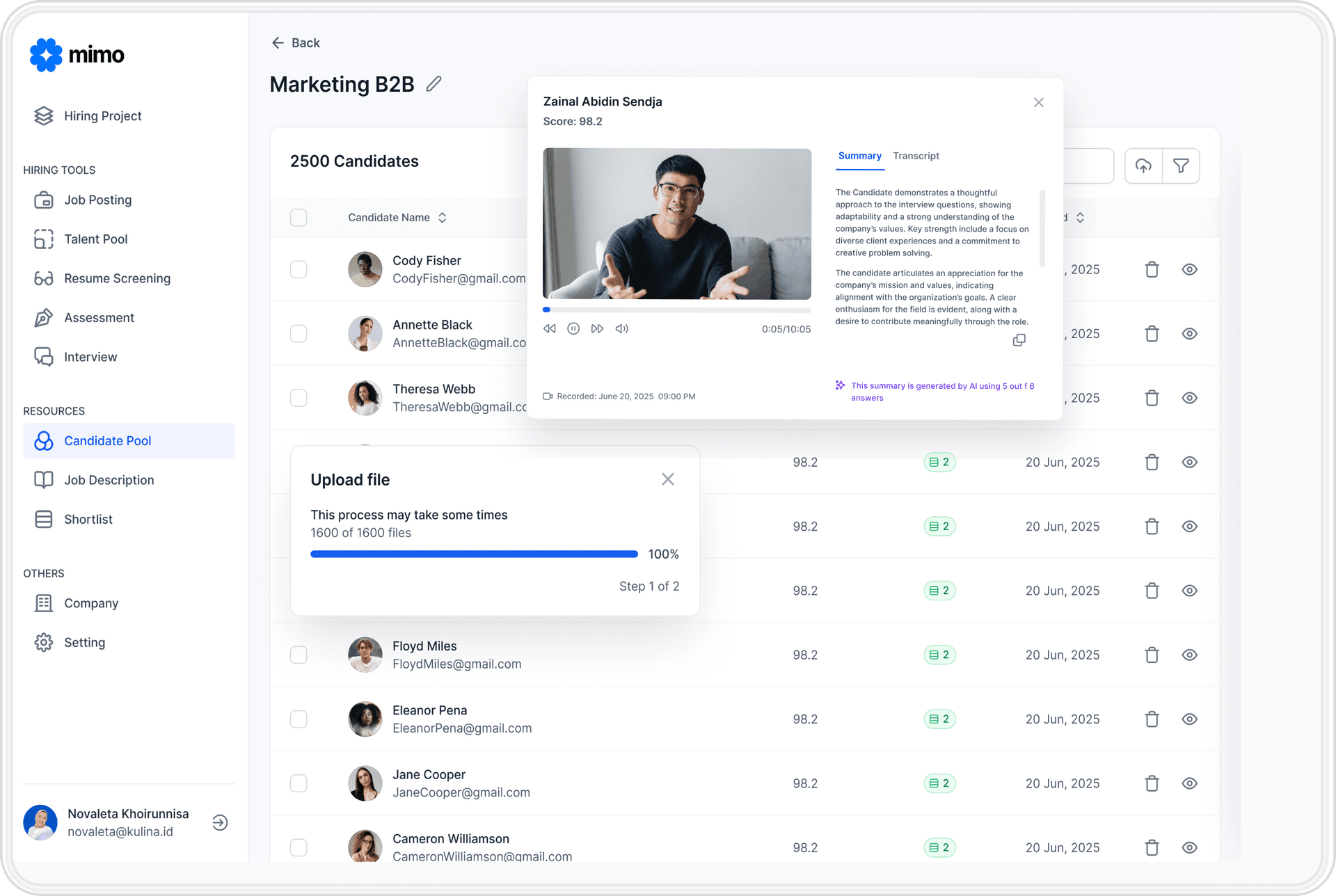 Modern screen mockup